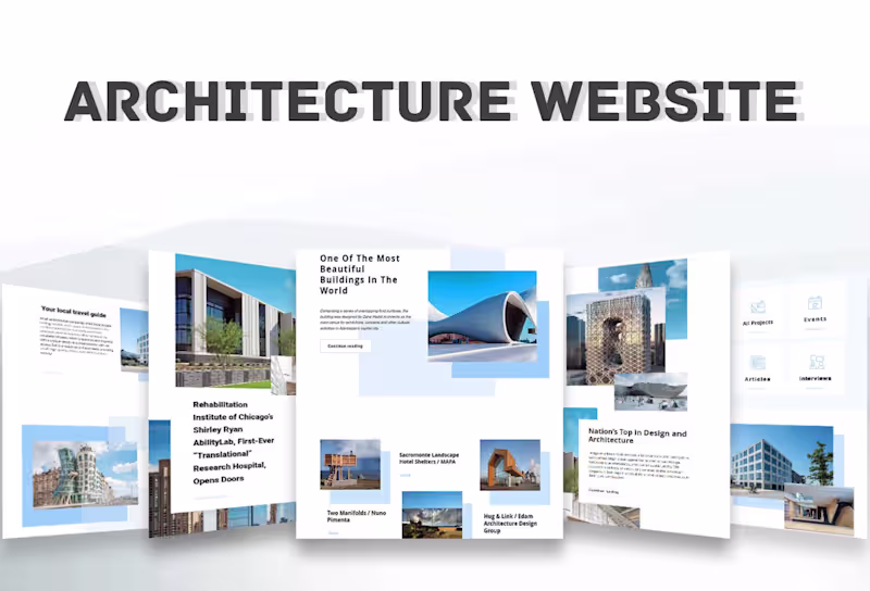Cover image for Architecture Website :: Behance