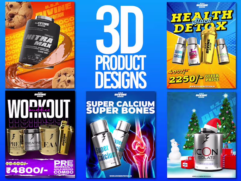 Cover image for 3D Product Graphic Designs