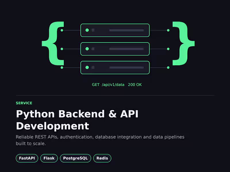 Cover image for Python Backend & API Development