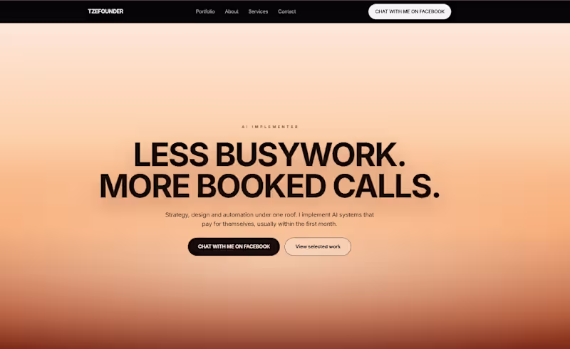 Cover image for TZEFOUNDER Portfolio Website