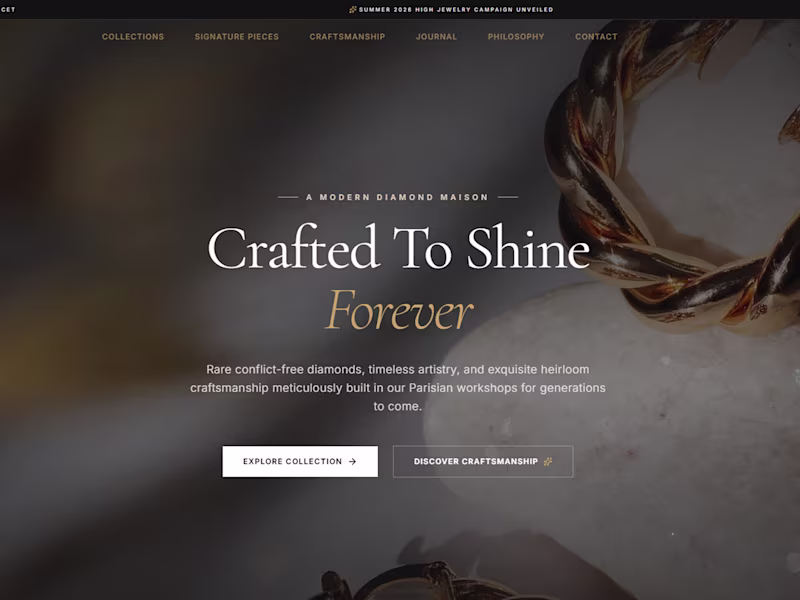 Cover image for Luxury Jewelry E-Commerce Website Development