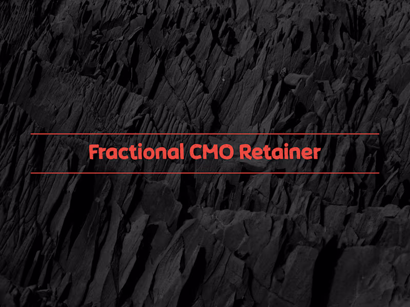 Cover image for Fractional CMO Retainer — Growth Execution
