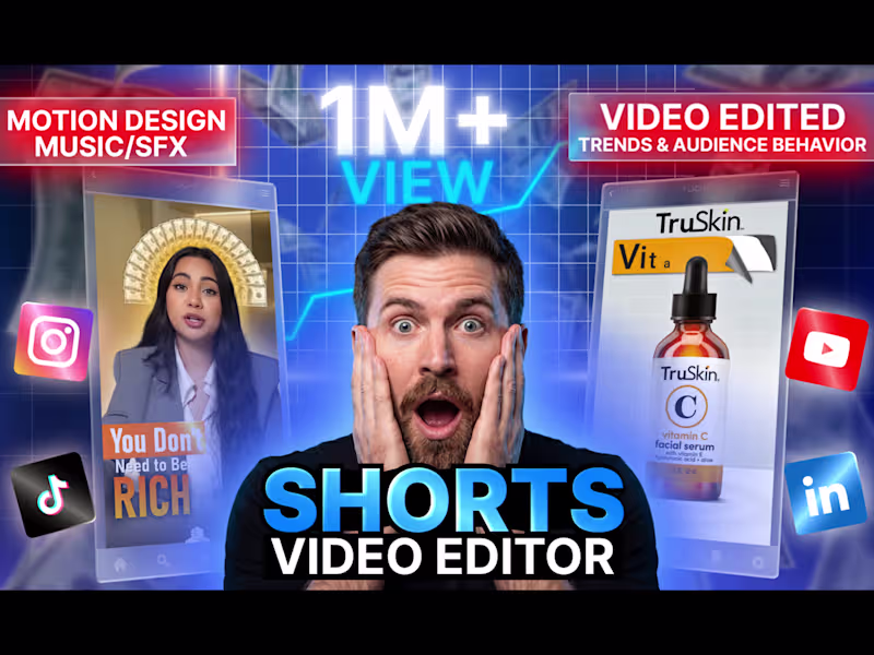 Cover image for Video Editing YouTube Shorts, Instagram Reels, and TikTok videos