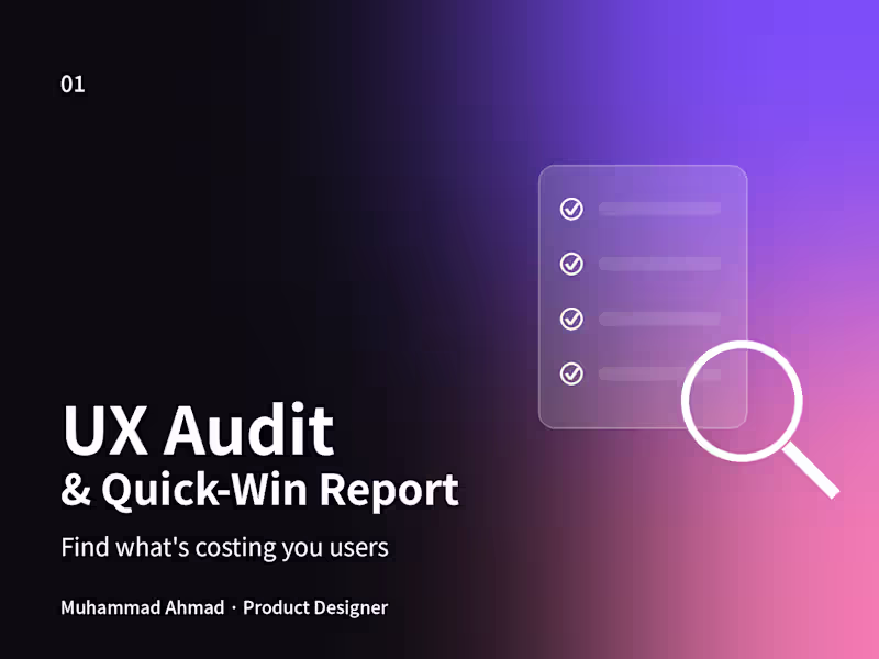Cover image for UX Audit & Quick-Win Report for Apps and Websites