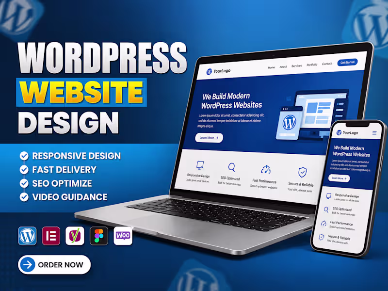 Cover image for I will develop wordpress website, ecommerce website