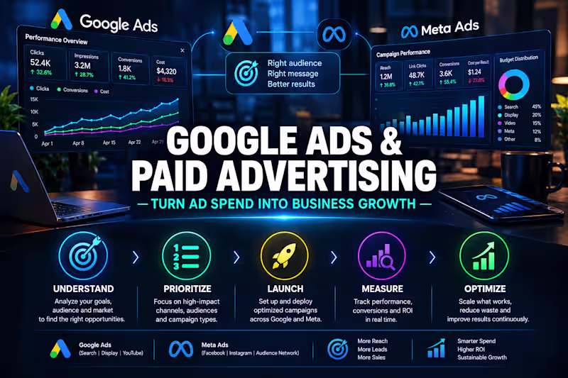 Cover image for Google Ads & Paid Advertising | Facebook Ads, Instagram & TikTok