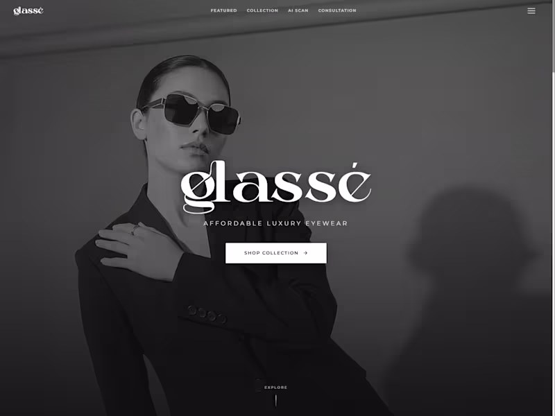 Cover image for Glassé - AI-Powered Luxury Eyewear Platform