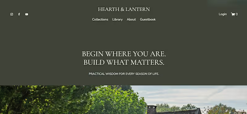 Cover image for Hearth & Lantern work in