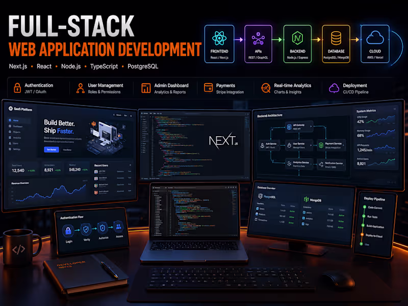 Cover image for Full-Stack Web Application Development (MERN / Next.js)