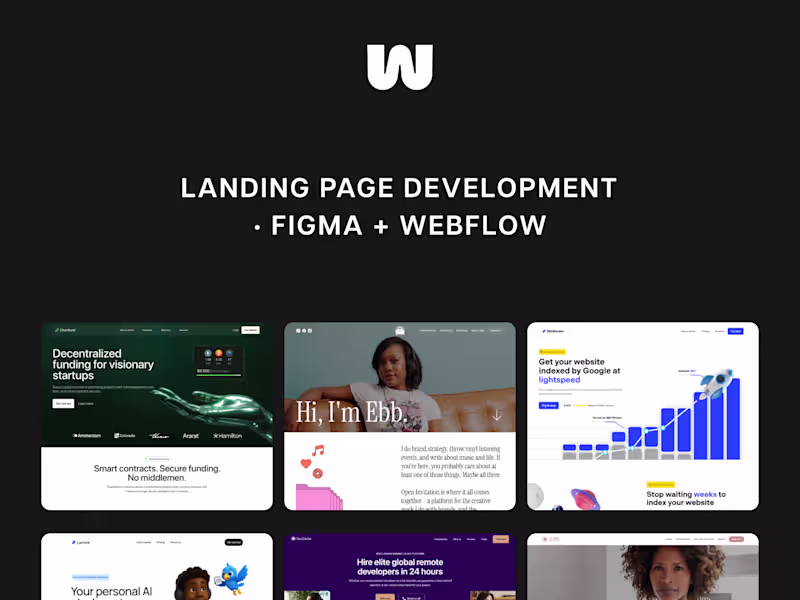 Cover image for Landing Page Design + Development - Webflow