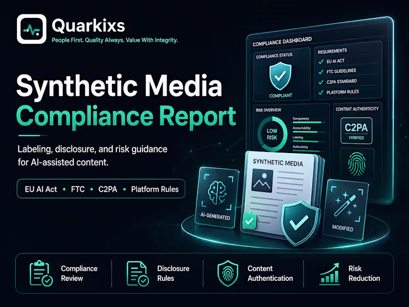 Cover image for SYNTHETIC MEDIA COMPLIANCE REPORT