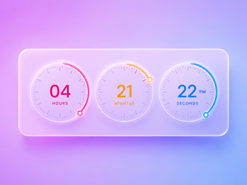 Cover image for Glassmorphism  Digital Clock UI
A