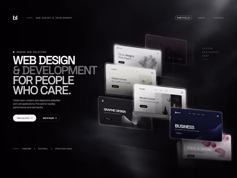 Cover image for Modern Graphic Designer Portfolio Website
