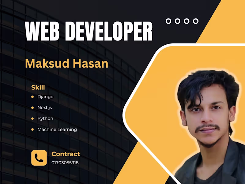 Cover image for Web Development | Django, Next.js, API Integration, ML, Git