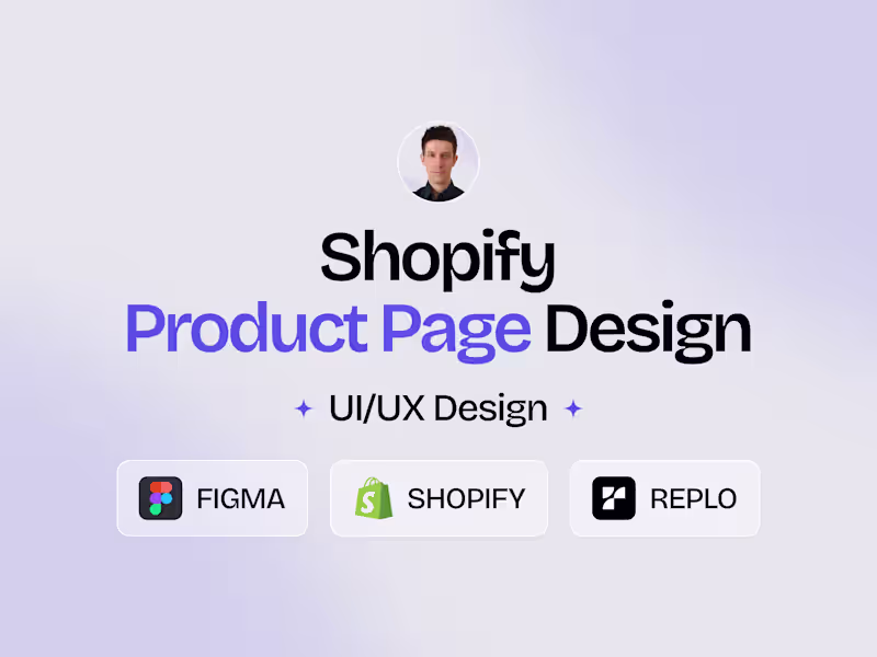 Cover image for Shopify Product Page (PDP) Design 