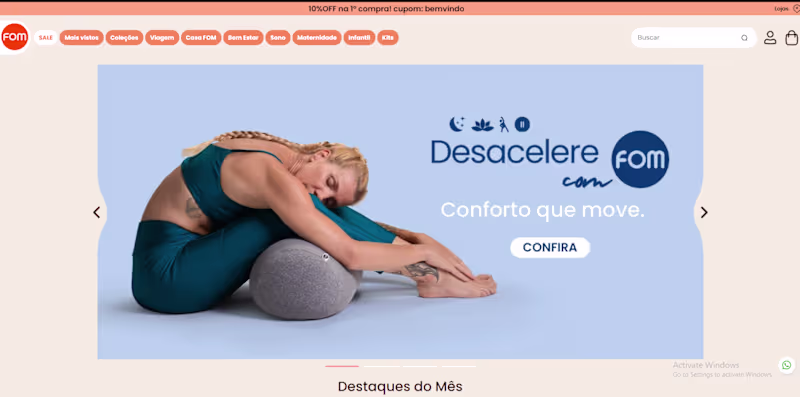 Cover image for Modern E-commerce Website for FOM