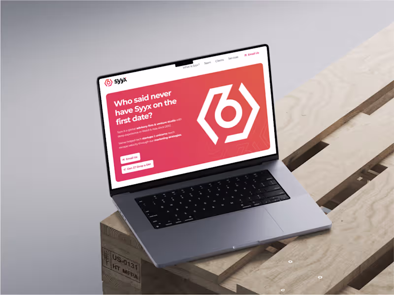 Cover image for Website Design & Minor Branding for Syyx.io