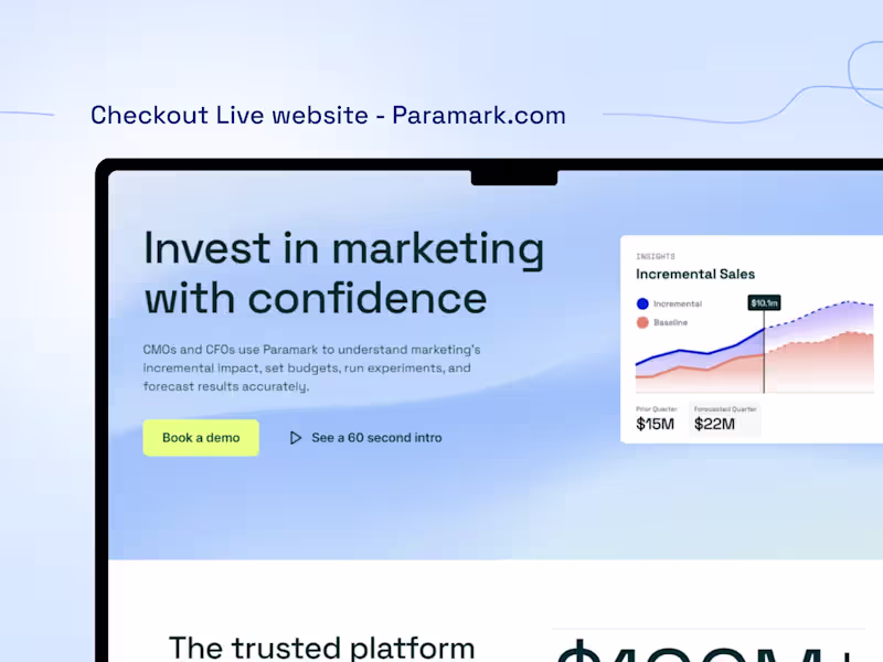 Cover image for Paramark - B2B SaaS - Figma & Framer Development