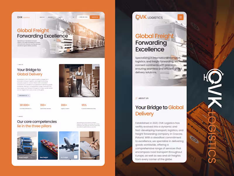Cover image for OVK Logistics — Corporate Webflow Website