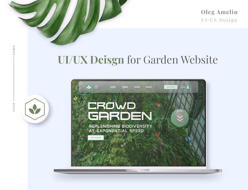 Cover image for UI/UX Design for Crowd Garden project