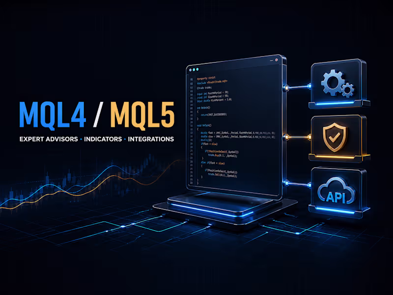 Cover image for MetaTrader Automation — EAs, Indicators & Integrations