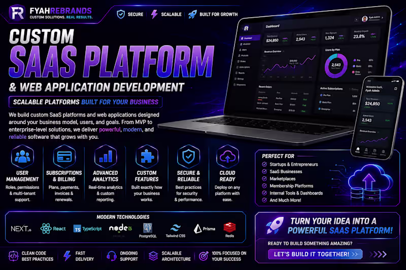 Cover image for SaaS Platform & Web Application Development