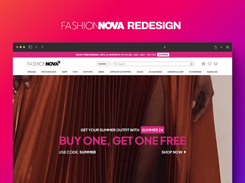 Cover image for Fashionnova Figma design templates