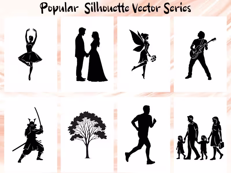 Cover image for Minimal Vector Silhouettes Collection