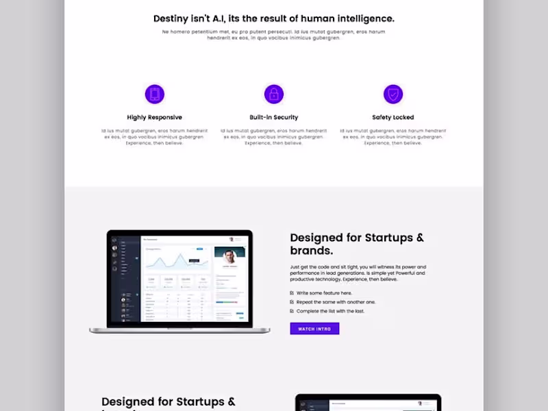 Cover image for Landing page