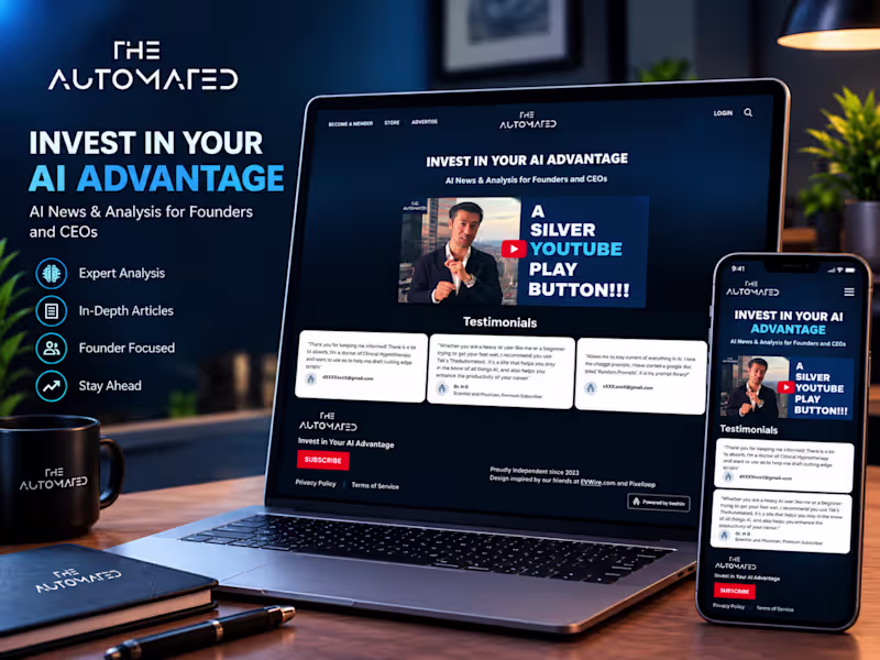 Cover image for AI-Focused Newsletter Website Design for The Automated