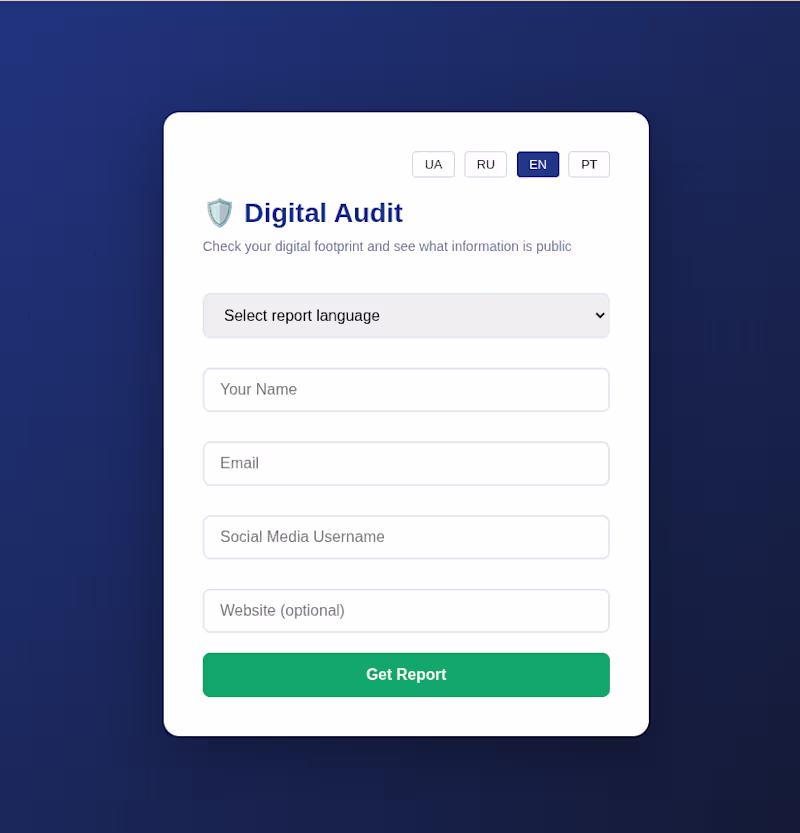 Cover image for Project Title:
AI-Powered OSINT Audit System
Automated