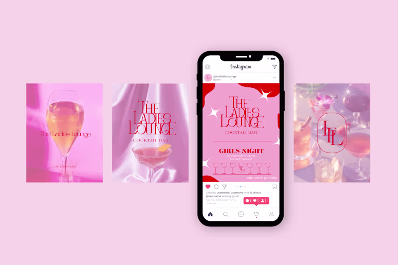 Cover image for Brand identity for "The Ladies Lounge"