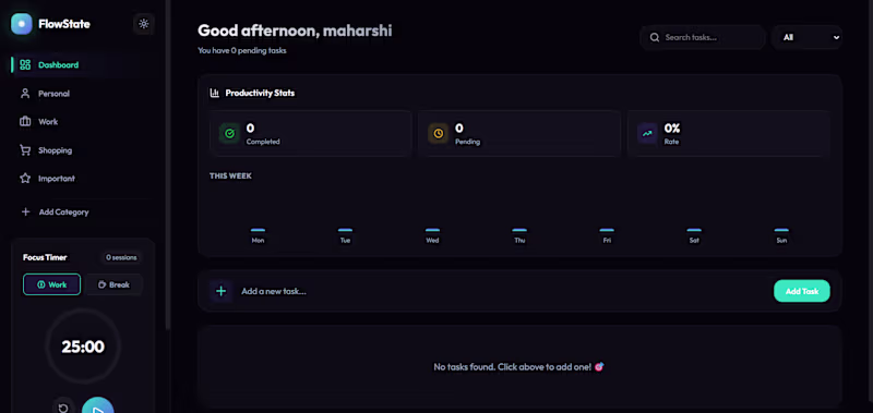 Cover image for FlowState: Premium Task Management
I’ve built