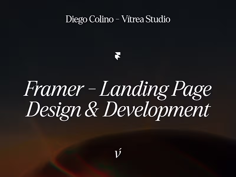 Cover image for Framer – Landing Page Design & Development