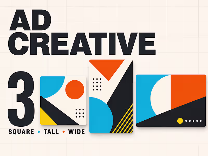 Cover image for Facebook & Google Ad Creative (3 Variations)