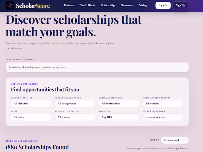 Cover image for I created and manage ScholarScore’s