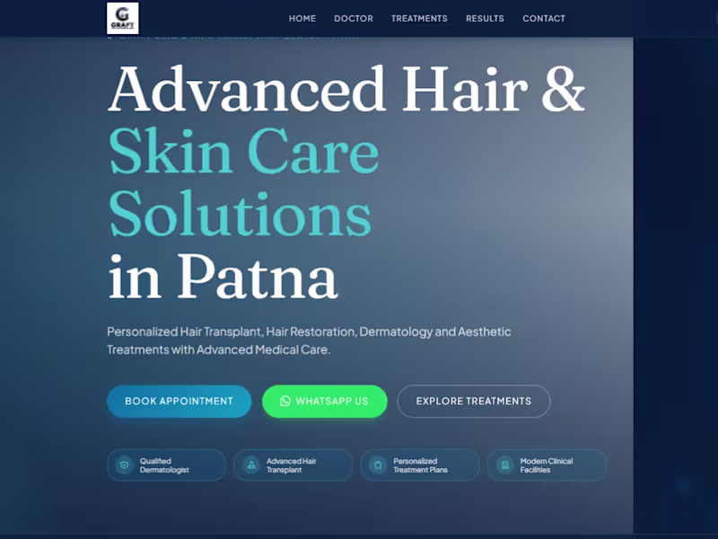 Cover image for Hair & Skin Clinic Website