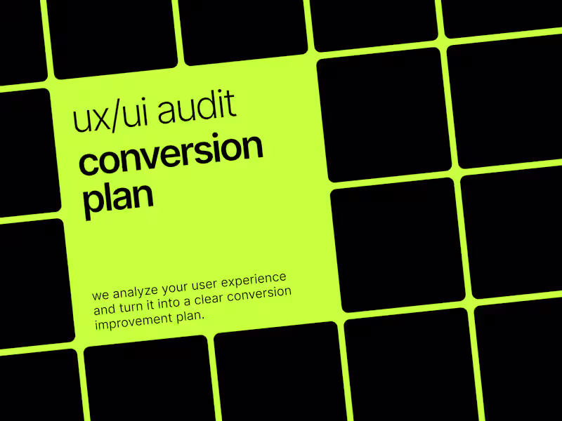Cover image for  UX/UI Audit & Conversion Improvement Plan