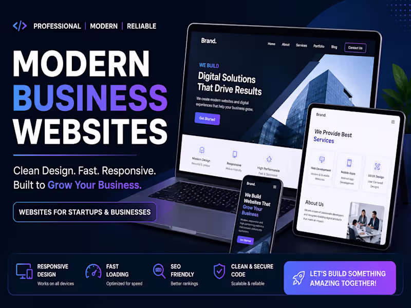 Cover image for I will build a modern, responsive website for your business