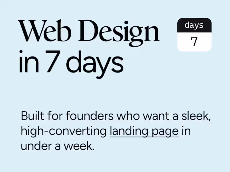 Cover image for 7-Day Web Design Sprint