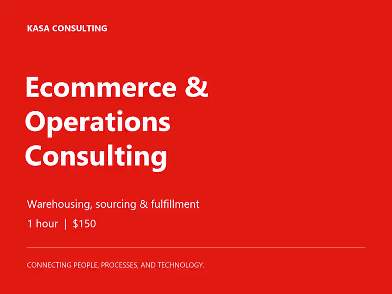 Cover image for Ecommerce & Operations Consulting