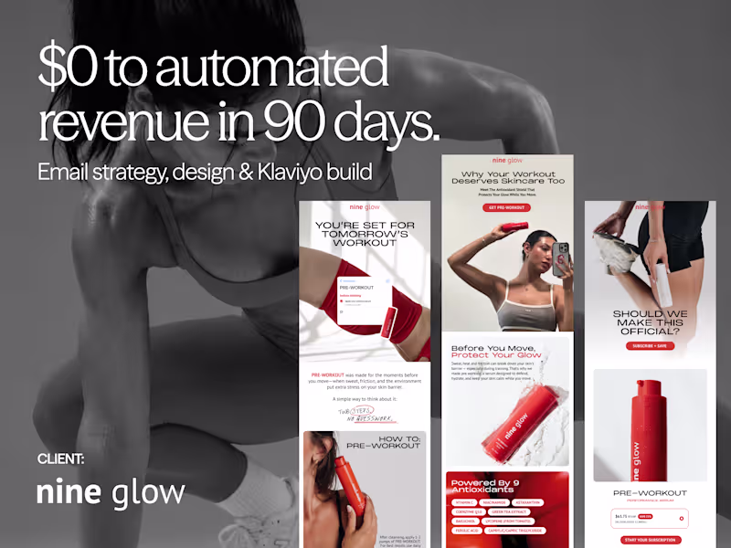 Cover image for Title: Nine Glow Skin — Email Marketing