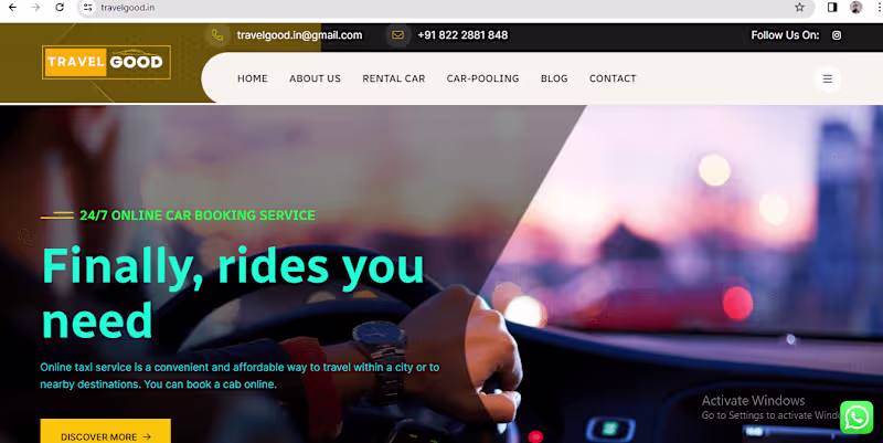 Cover image for completing website for my us clients related to taxi services