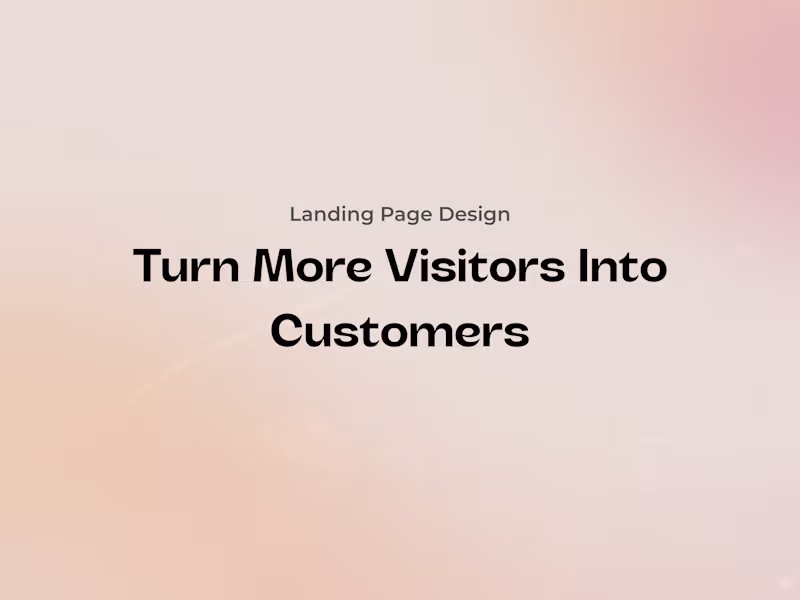 Cover image for Landing Page Design (High-Converting, Modern & AI-Optimized)