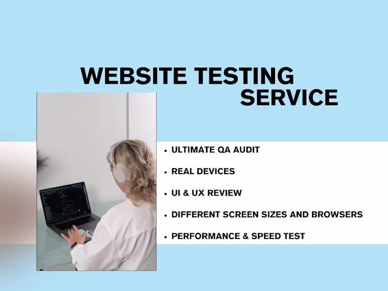 Cover image for I will do comprehensive website testing