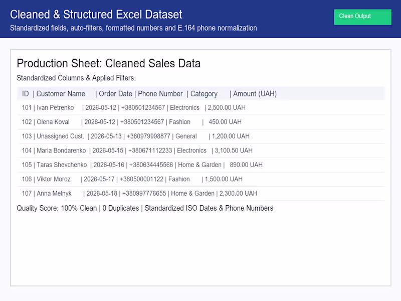 Cover image for Excel and CSV Data Cleanup