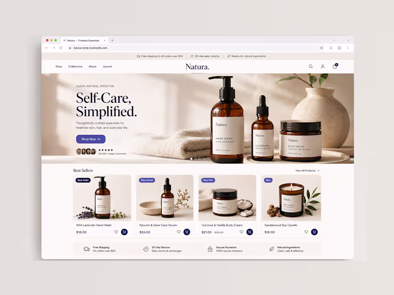 Cover image for Shopify Store — Custom Design + Development for E-commerce Brand