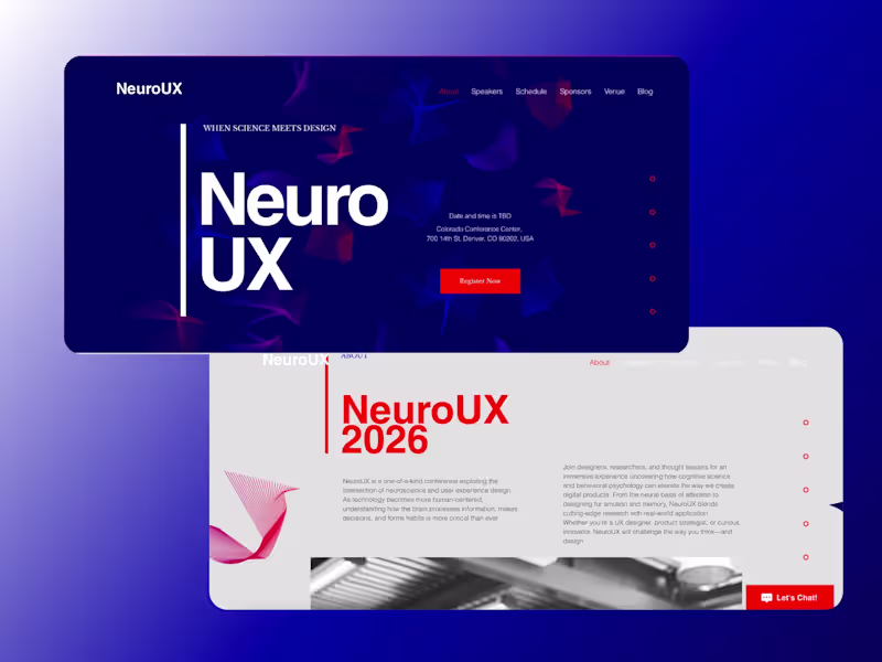 Cover image for NeuroUX Conference Website Design and Development