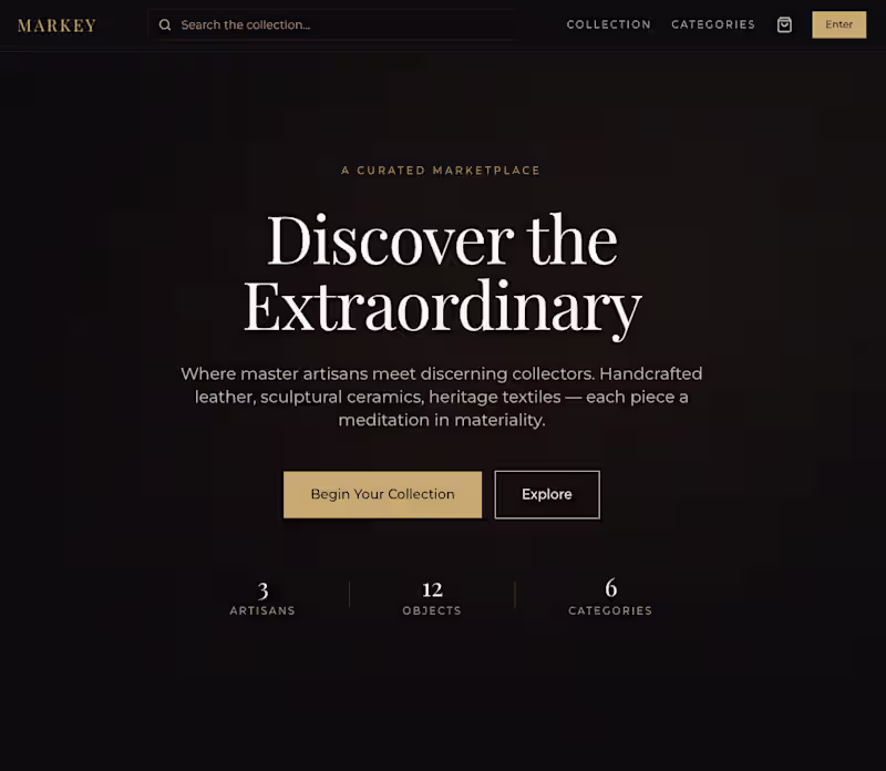Cover image for Markey
A multi-vendor marketplace connecting artisan