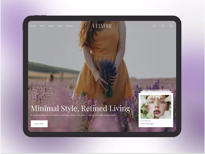 Cover image for Velvoir-Modern Fashion eCommerce Template